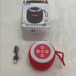 Wireless Speaker with LED Lights - Red
